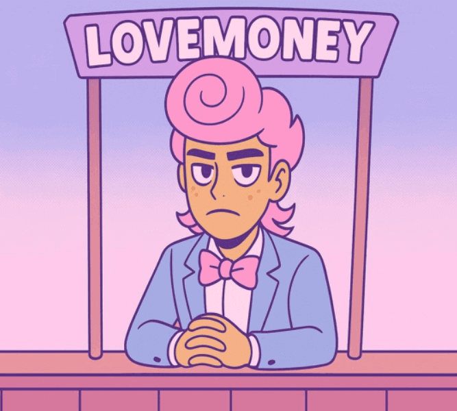 Lovemoney Game - Play Lovemoney Clicker RPG Game with Harvey Character